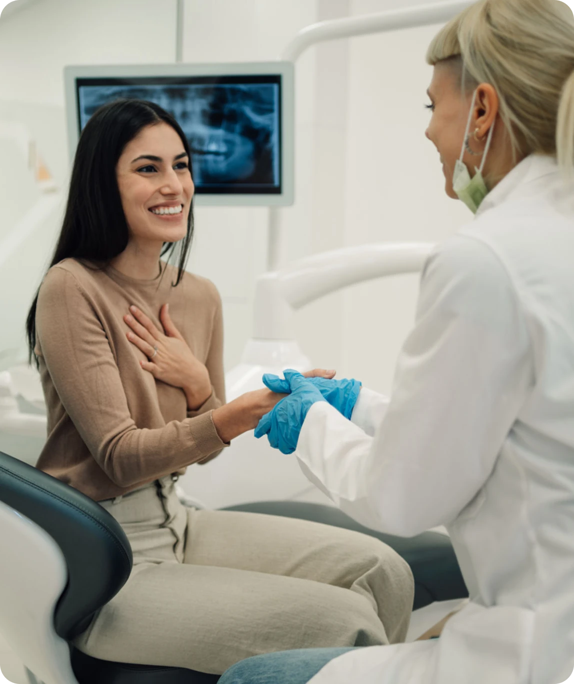 Dentist and patient interaction