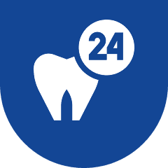 Tooth icon with number 24